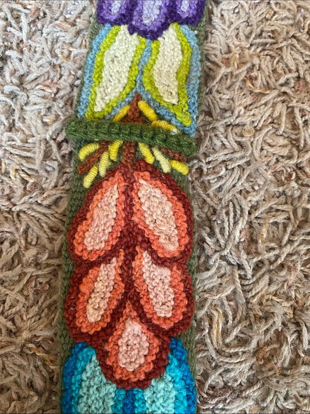 Soul Flower Vibrant Multicolor Embroidered Floral Belt